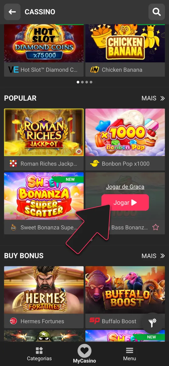 Escolha entre slots e roleta no cassino DBBet.