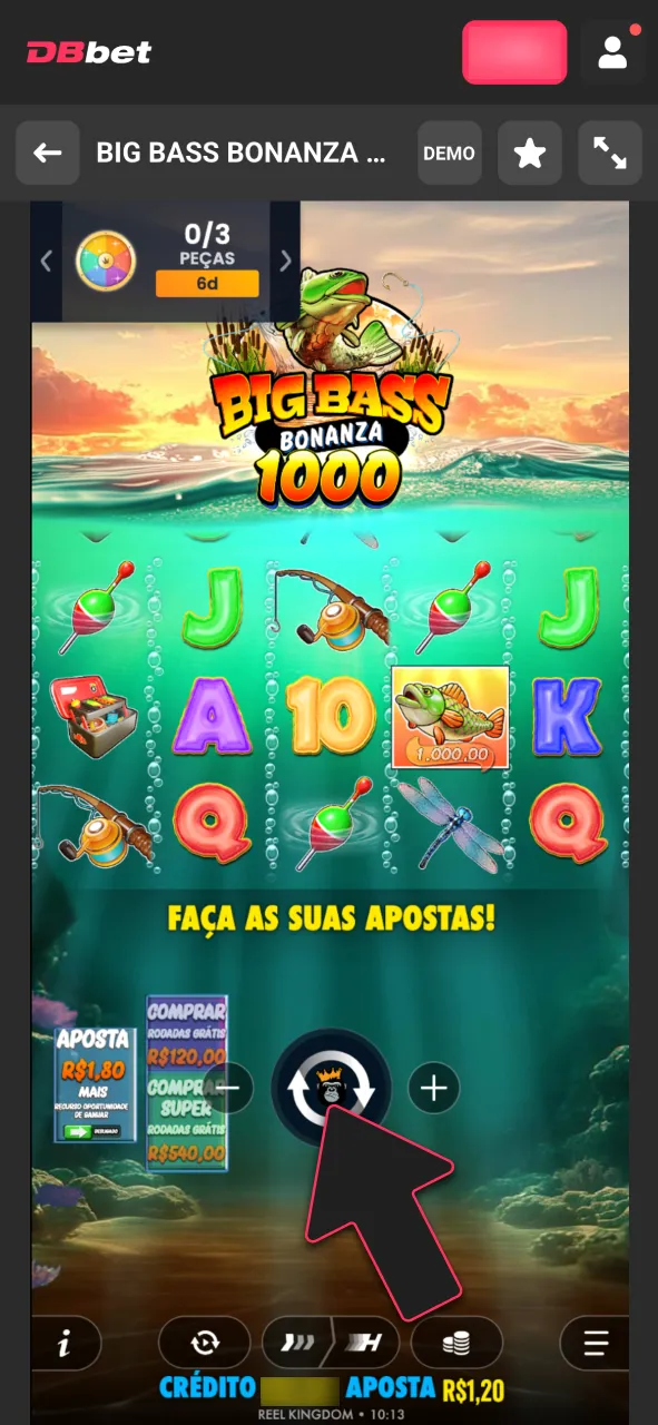 Clique no jogo e inicie sua partida na DBBet.
