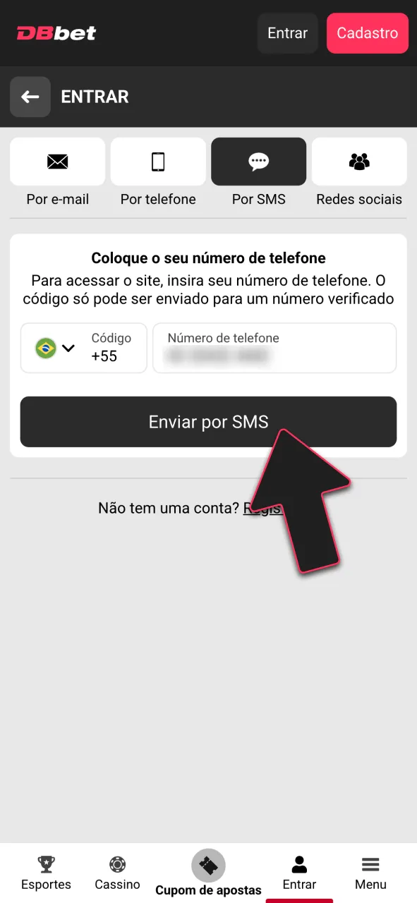 Faça login para acessar seu perfil na DBBet.