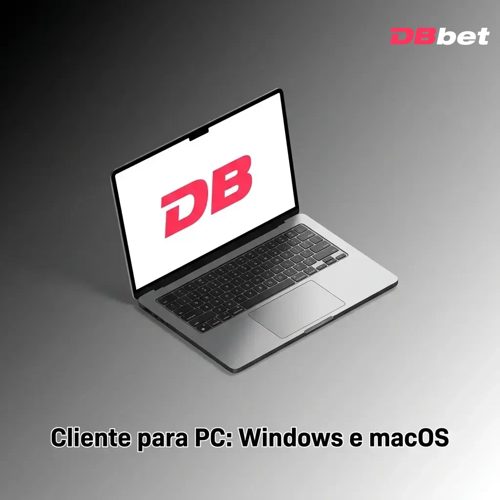 Acesse a plataforma DBBet diretamente pelo navegador no Windows ou macOS.